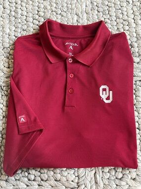 Oklahoma Sooners crimson breathable polo shirt